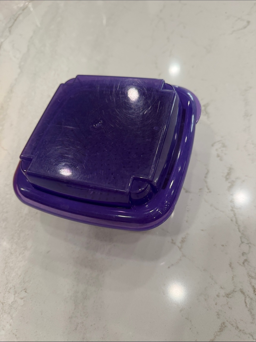Purple  Plastic Storage Container with strainer